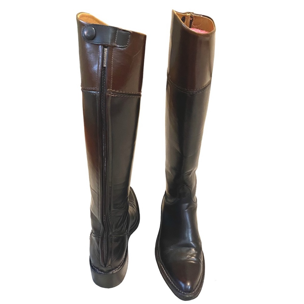 Rocco P Barney’s Tall Western Riding Knee Boots Flat Leather 36.5 Leather - Picture 2 of 13